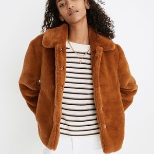 Madewell Faux-Fur Crop Coat